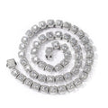 Luxury Brass 10mm Wide Spring Hook Plated CZ Iced Out Chain Fashion Jewelry Wholesale Hip Hop Bling Necklace Hip Hop Jewelry