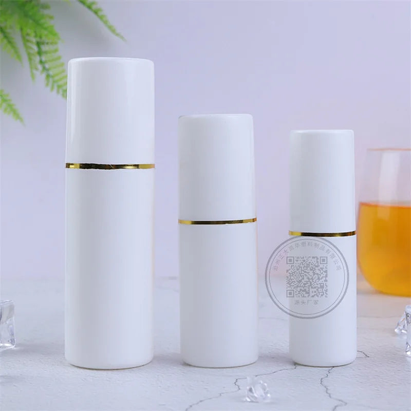 30ml 60ml 80ml 100ml 120ml 150ml 200ml Big Cap White Cosmetics HDPE Plastic Spray Bottle 100pcs Screen Printed Pump Sprayer