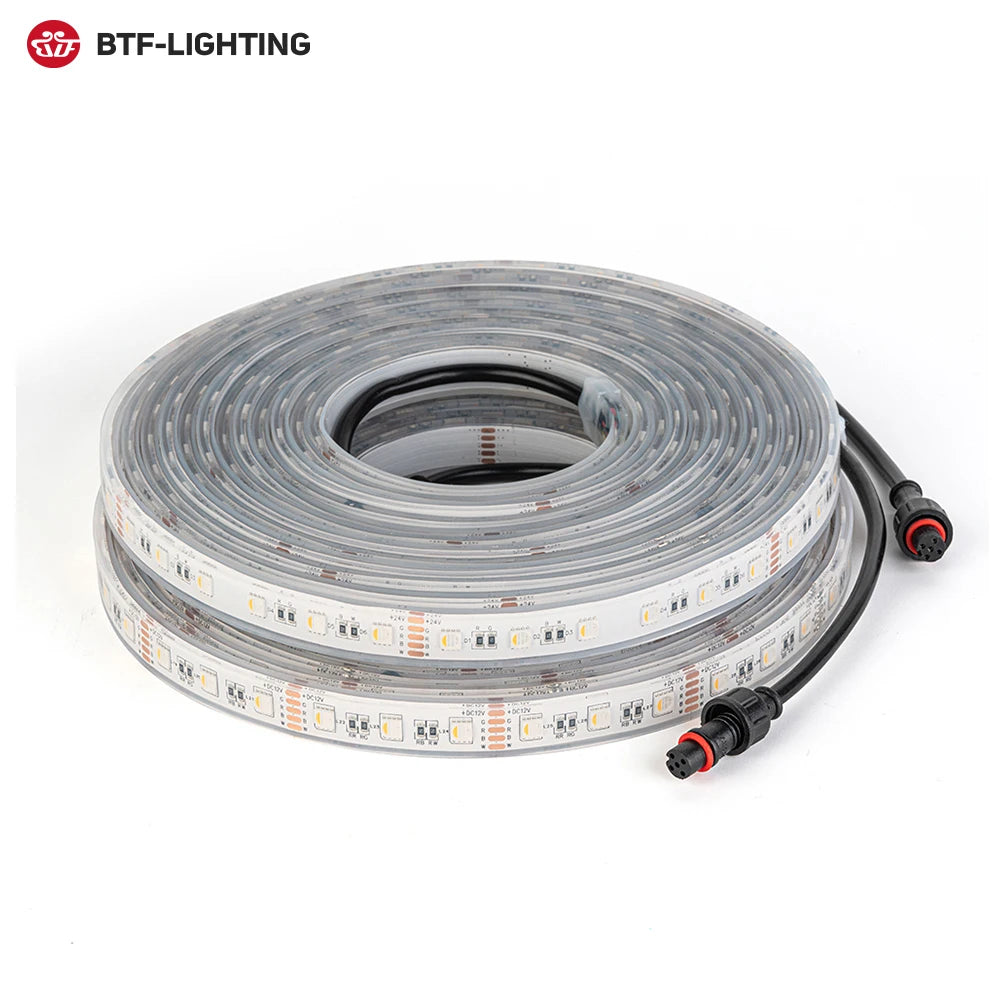 Outdoor High IP Grade 16.4FT Flexible 5050 SMD 60Leds Waterproof RGBCW RGBWW IP68 RGBW LED Strip