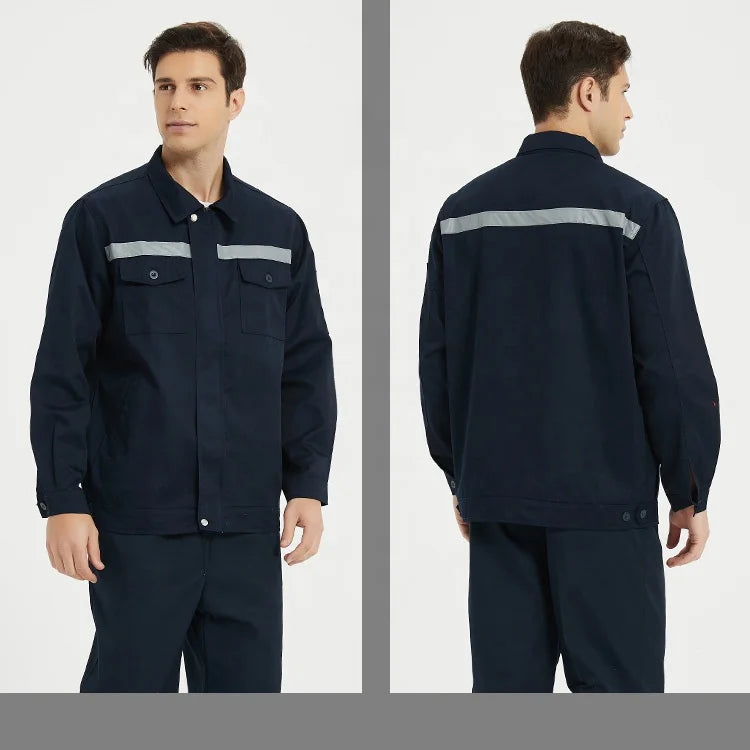 Reflective Car Maintenance Workers Long Sleeve Safety Worker Wear Work Uniform Clothing