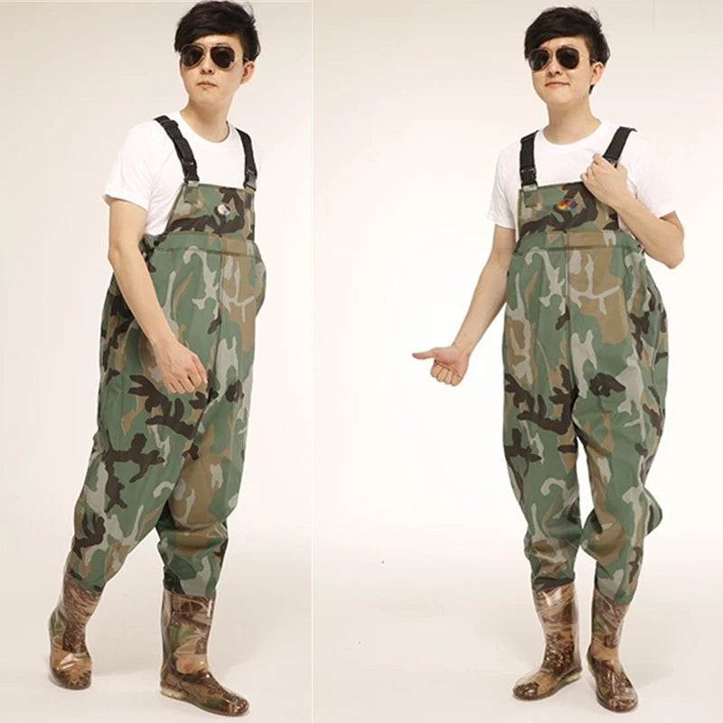 Chest Waders Hunting Bootfoot for Men with Boots Waterproof Camo Fishing Waders MegaBDM