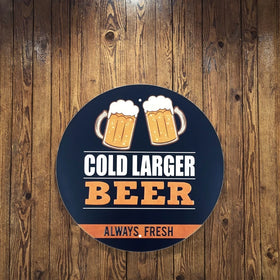 Wholesale Customizable Vintage European Style 30cm 0.3mm Thick Metal Plate Beer Tin Sign UV Printed MOLACAI Brand Bar Decoration
