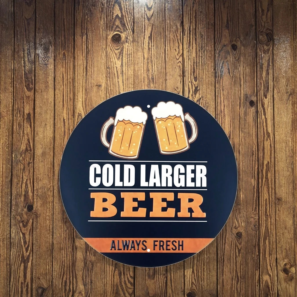 Wholesale Customizable Vintage European Style 30cm 0.3mm Thick Metal Plate Beer Tin Sign UV Printed MOLACAI Brand Bar Decoration