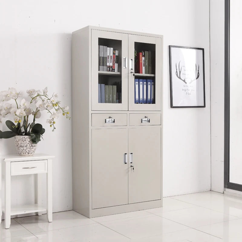 Cheap Heavy Duty Modern Metal Commercial Storage Cabinet with Swing Doors for Workshop and Home Office
