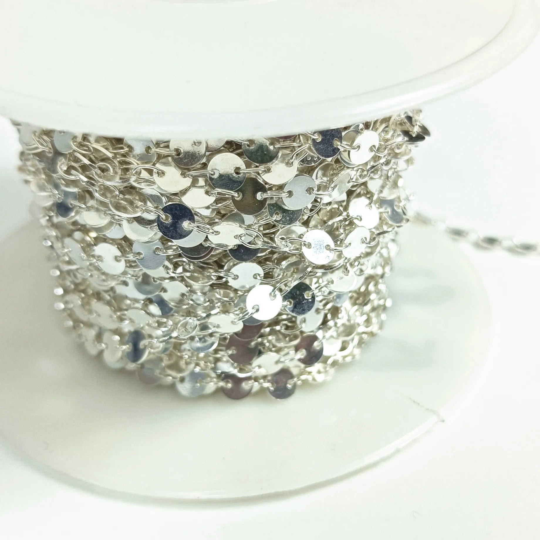 Wholesale 925 Sterling Silver 4mm Flat Charm Link Chain Fashionable DIY Findings for Bracelet & Necklace Making