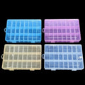24 Clear Compartments Plastic Box with Detachable Dividers