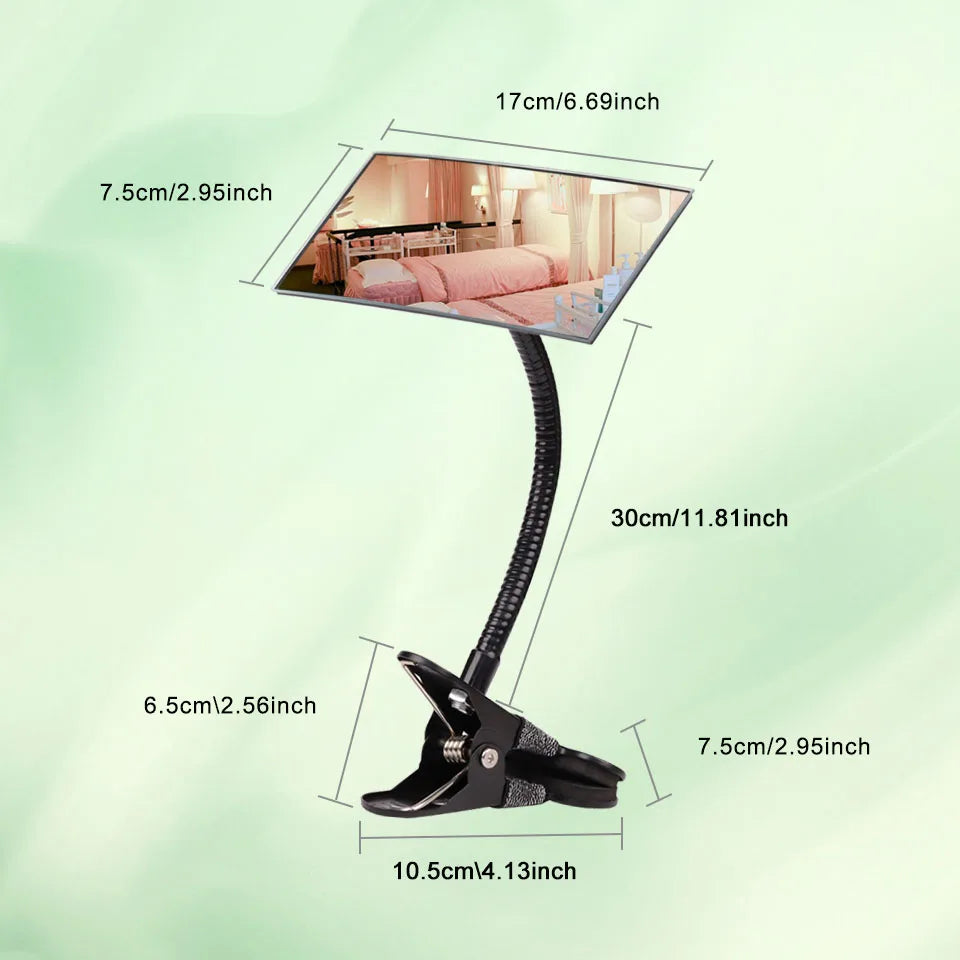Flexible Mirror With Clip for Eyelash Extensions Supplies Beauty Salon Tools Desk Review Space Saving Office Clip-On Mirrors