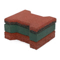 Outdoor Indoor Black Rubber Paver Garden Flooring Tiles 200x160mm 40mm Thick