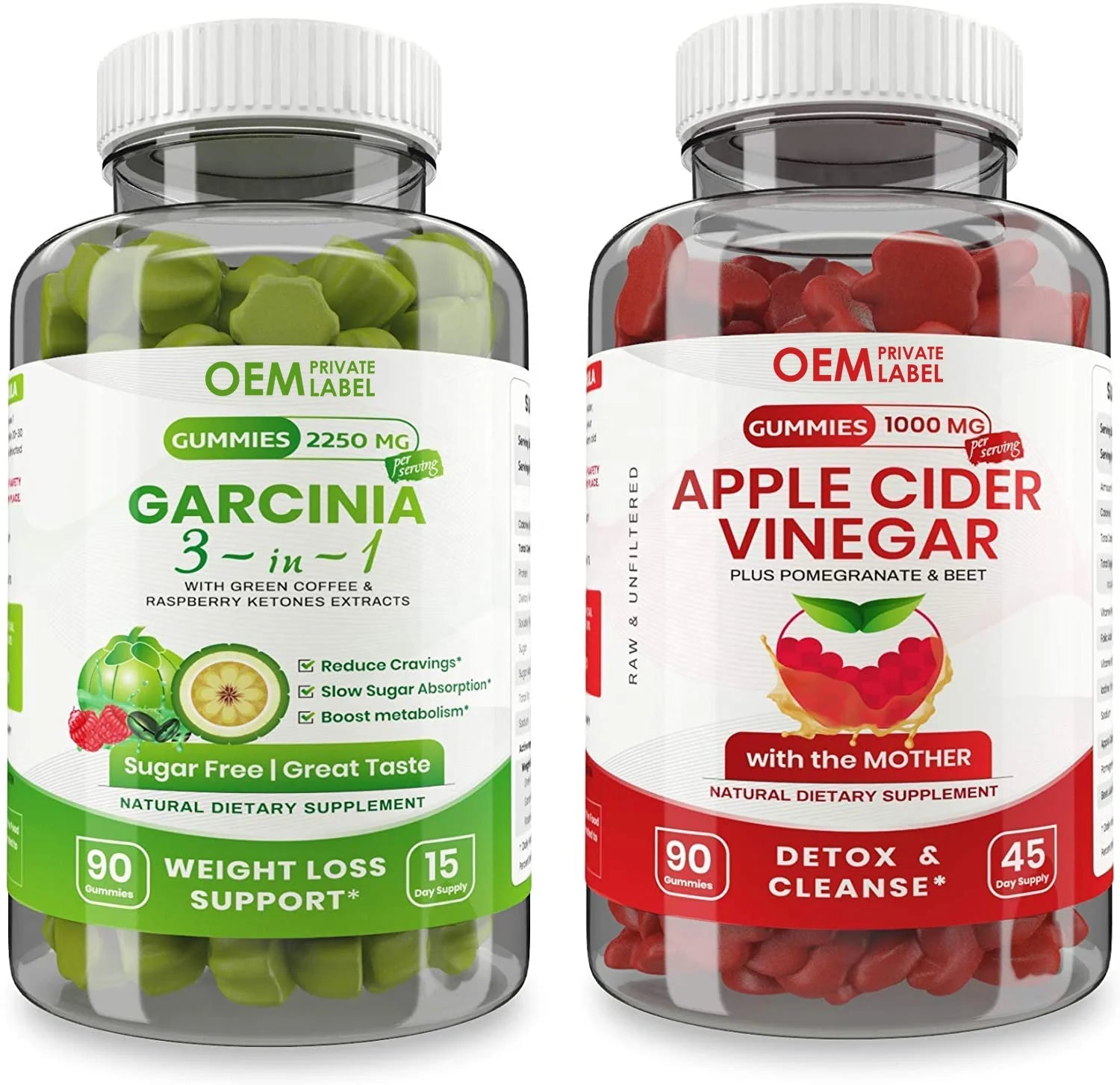 Apple Cider Vinegar Gummies Irish Sea Moss Gummies Keto Fat Burning Garcinia Cambogia Extract OEM