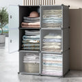 Modern Portable Foldable Extendable Plastic Wardrobe for Bedroom Dining Living Room Storage with Doors