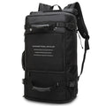 Water Resistance Hidden Shoulder Strap Hiking Black Oxford Travel Sports Duffel Backpack for Outdoor