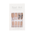 24 Pack Thin Extra Long Acrylic Press on Nails 2022 Customized Japanese Multi-color Removable Fake Nail Manicure Stick on Nails