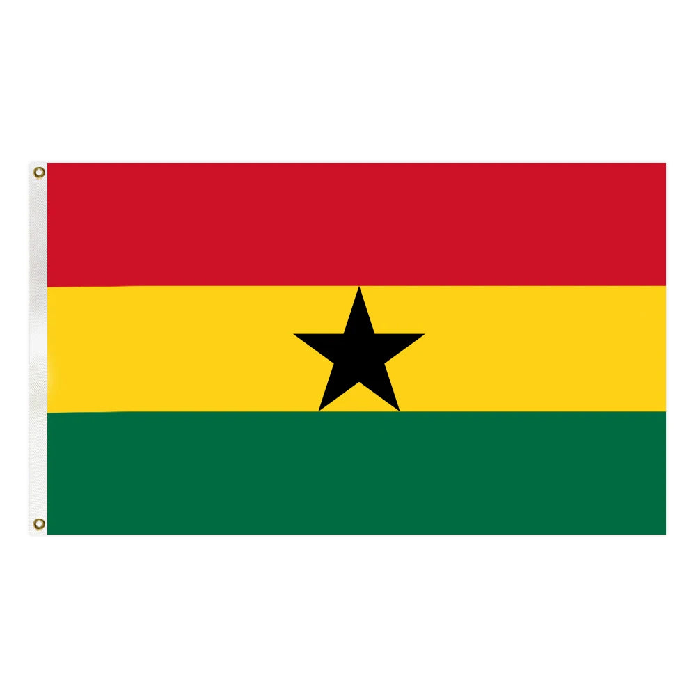 3x5FT Polyester Cheap Price Ghana Country Flag and National Flag With Two Grommets