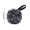 Factory Direct Sale Large 50 Grams Black Color Exfoliating Body Bath Pouf Ball Charcoal Infused Sponge Puff Wholesale