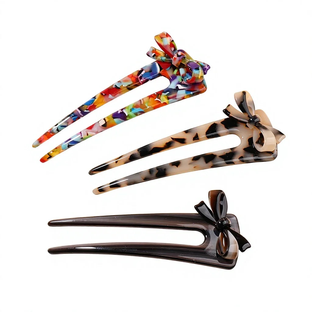 Mi Dairy Fashion butterfly Sweet Korean rainbow Color Design Custom logo Acetate Interpose Hair Combs Hair Pin Focess Big Hair f