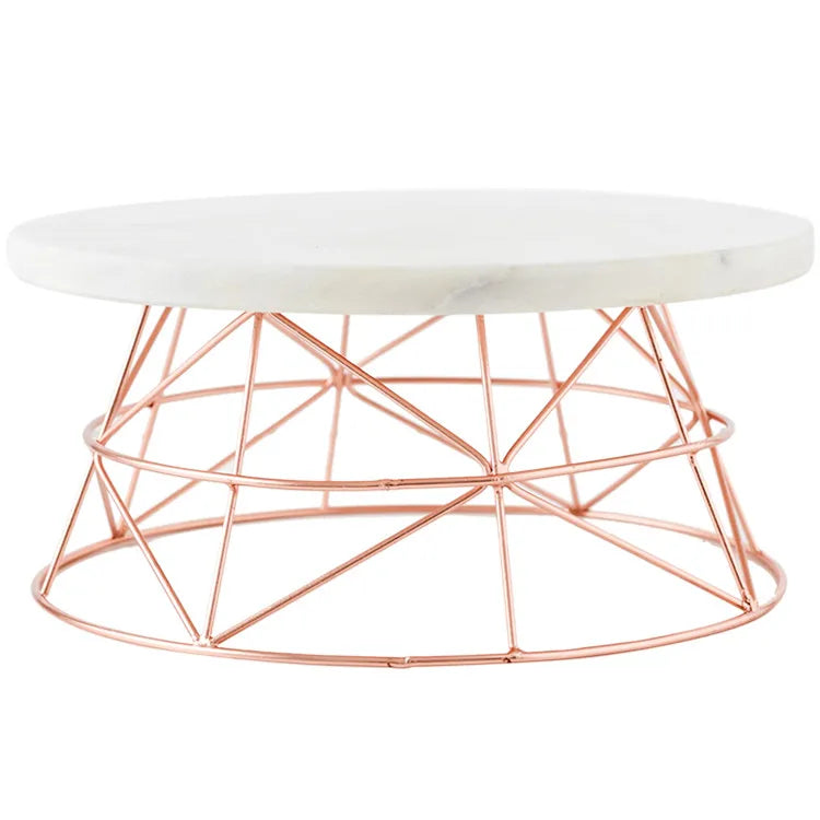 Hot Selling Natural Marble Stand Decorating Marble Round Wedding Cake Pastry Stand for Baking