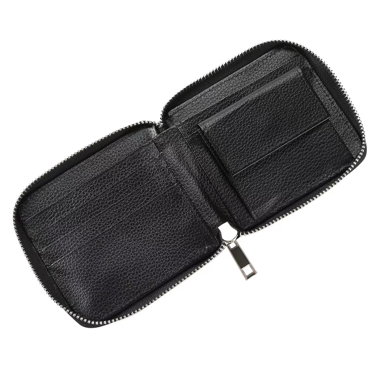 Sublimation White Single-sided Double-sided Blank Printing PU Multi-function Snap Short Zipper Luxury Mens Children's Wallets