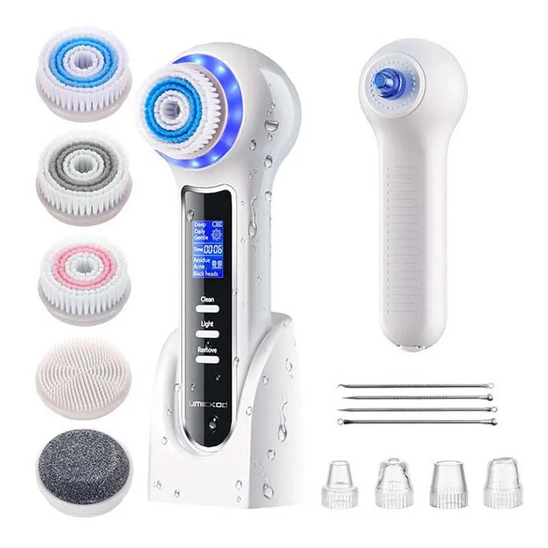 Rechargeable Facial Cleansing Brush Blackhead Remover Personal Care for Magic Wand Device Black Beauty Products Made Silicone