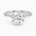 Classic Design 0.5-2ct HPHT CVD Lab Diamond Engagement Ring 9K 14k 18K White Gold Platinum Fine Jewelry MegaBDM