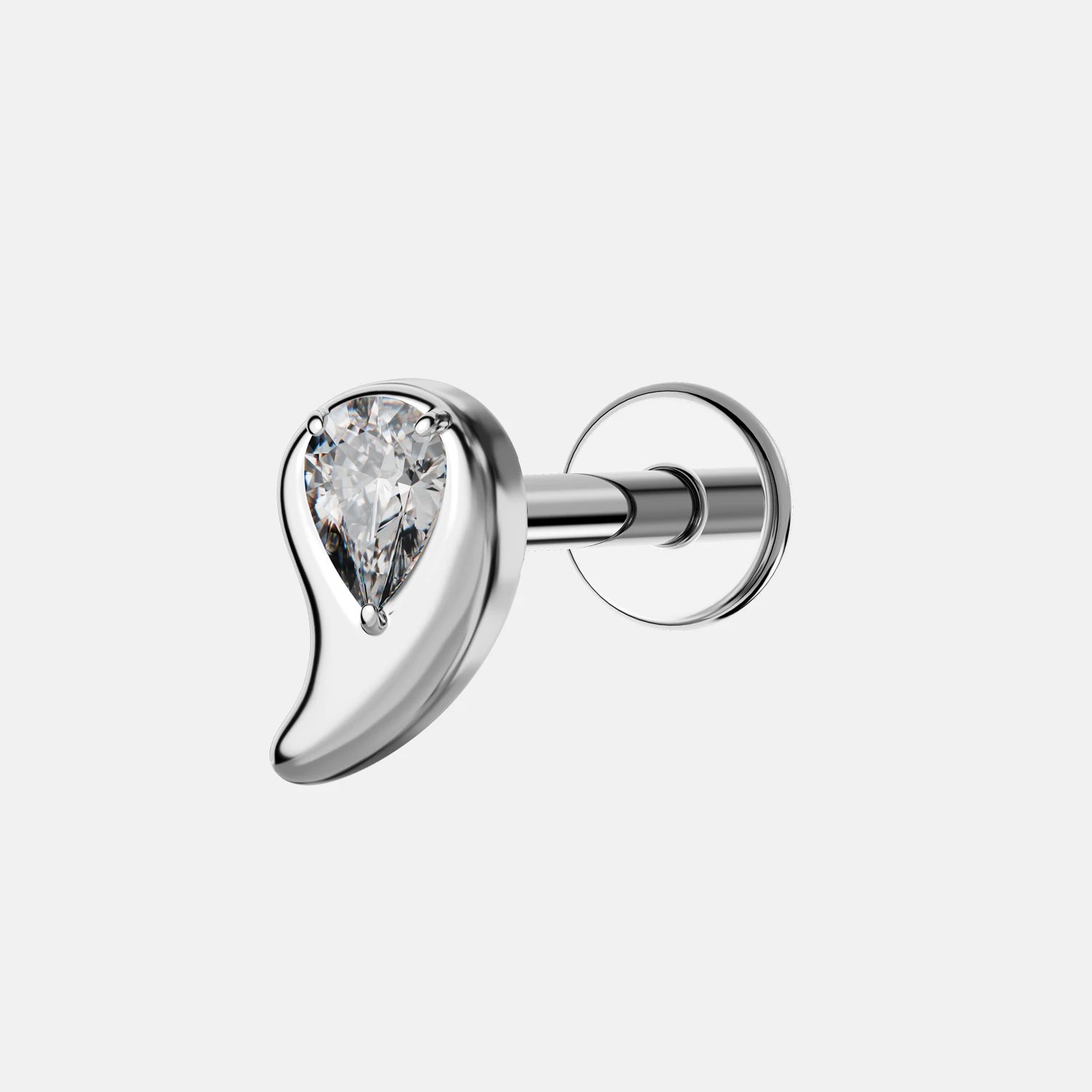TOPOSH ASTM F136 Titanium Piercings 16G Labret Nose Ear Studs Cubic Zircon Tragus Helix Cartilage Romantic Children's Women Body