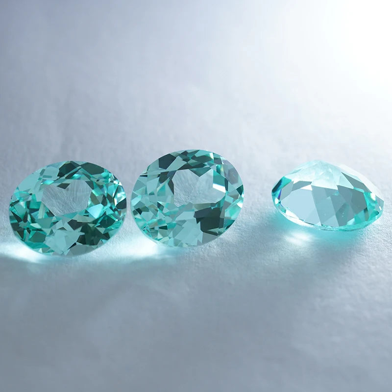 Starsgem New Gemstone Oval Cut Lab Grown Paraiba Sapphire for Engagement Ring