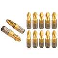 Extra Hard Non-Slip PH2 Cross Screwdriver Bits for Impact Driver Multi-function 1/4" Titanium Coated Anti Slip Tool