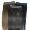 AU Wholesale 100 Human Hair Customized Only Indian Remy Hair Clip in Hair Extension with Adjustable String for Women