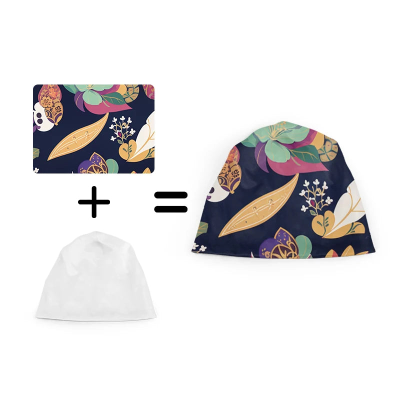 Fashionable Outdoor Pullover Beanie Warm Knitted Pile Heat Transfer Hat Dot Cartoon Pile Hat