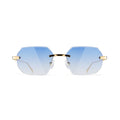Benyi Rimless 18K Gold Metal Plated Sunglasses Women Square Frame Luxury  Metal Sun Glasses Men Sunglasses