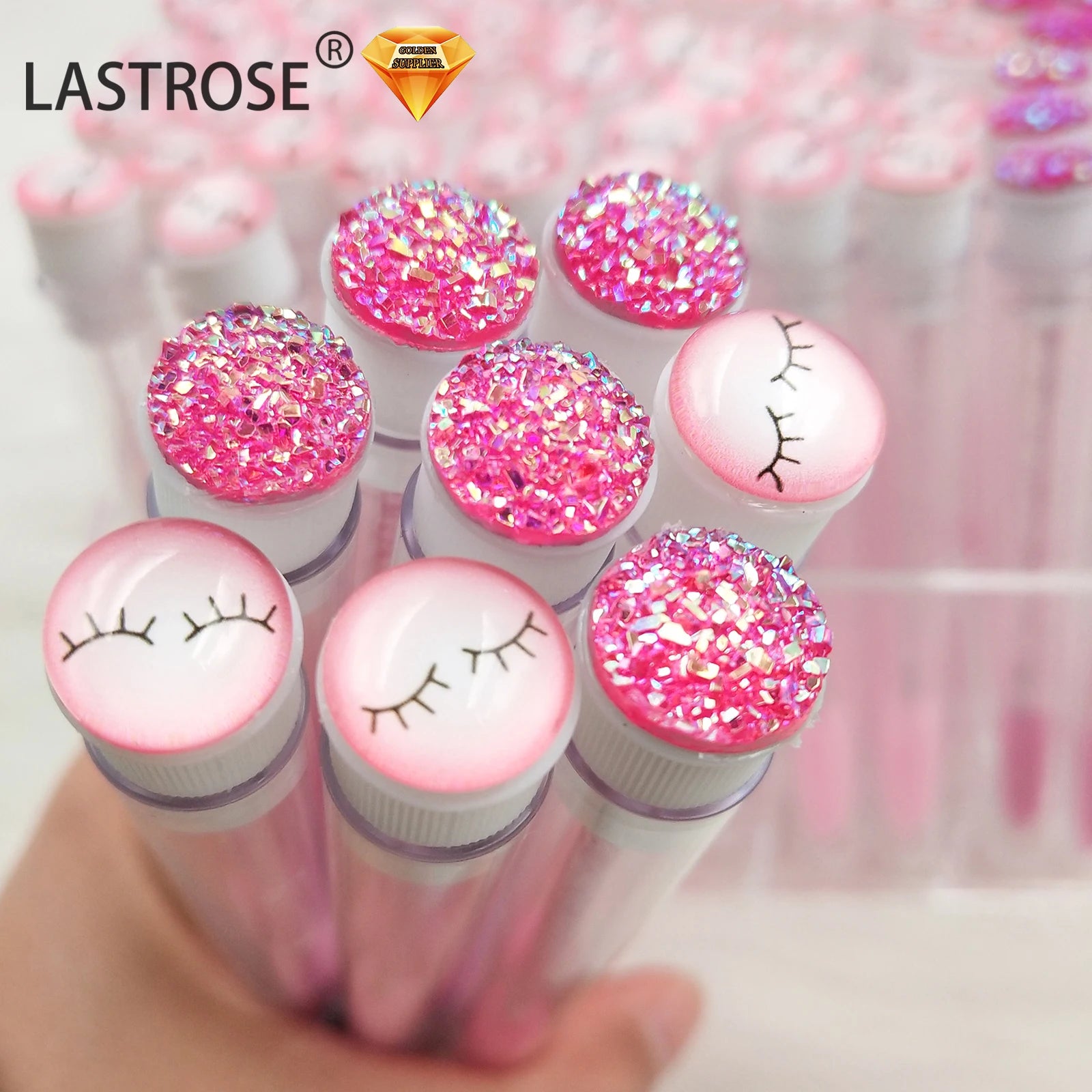 Private Label Nylon Eyelash Cleaning Brush with Wand Tube Eyelash Cover Mascara Wand Tubes Cases Lash Cleaner Brush