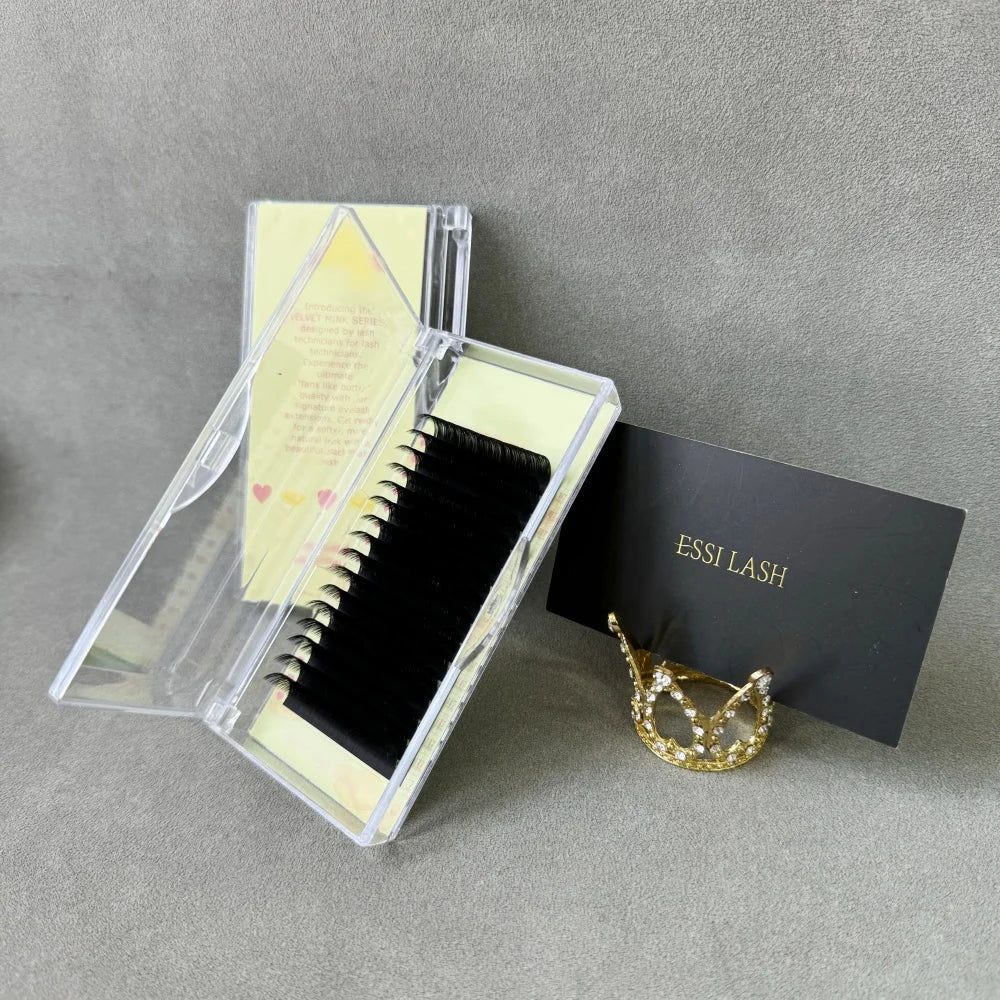 Volume Lashes 5-25mm Matte Dark Ash Extensions Fluffy Soft Luxury Lash Trays Private Label Eyelashes