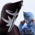 OEM Heavyweight Fleece 450gsm Cotton Full Face Zip Men Hoodie Oversized Custom Chenille Embroidery Mens Full Face Zip up Hoodies