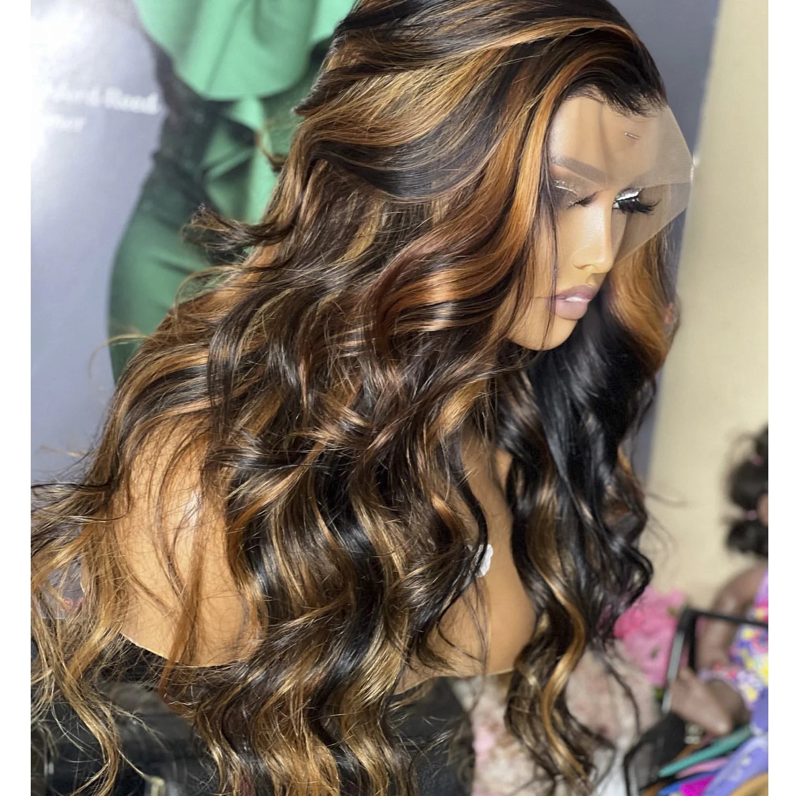 13x4 Human Hd Lace Front 180% Density Virgin Hair Highlighted Wigs With Color Hd Highlighted Ombre Color Human Wig for Women