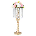 Hot Iron Crystal Flower Chandelier Tall Rustic Floral Vase and Stand Wedding Event Party Home Decor Centerpiece