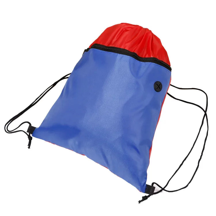 Custom Cheap Polyester Drawstring Gym Sport Bag Letter Pattern Sports Draw String Backpack for Gym and Sports-Shopping Bag