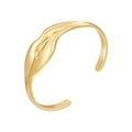 Original Design 18K Gold Plated Brass Jewelry Lips Series Opening Adjustable Bangle for Women Bracelet B232348