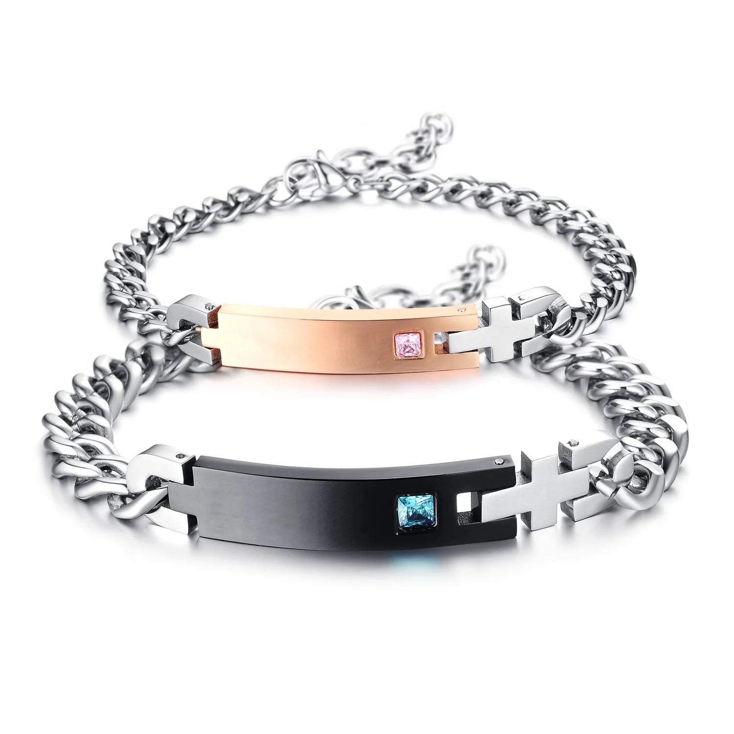 Stainless Steel Couple Jewelry Bracelet Engraveable Stainless Steel Couple Love Bracelets True Love Promise Letter Bracelet Gift