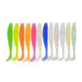 Afishlure Glow Soft Bait 5cm 7.5cm  Small Soft Worm Paddle Tail Shad Lure Artificial Fishing Bait Glow Soft Worm Fishing Tackle