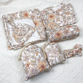 Custom Thick 100% Organic Stretchy Jersey Cotton Floral Baby Swaddle Wrap Set With Headband