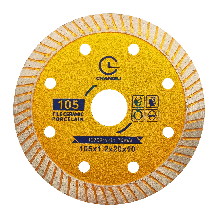 Wholesale Changli Industrial OEM Nitride 4 Inch 105mm Super Thin Diamond Turbo Saw Blade Porcelain Tile Ceramic Cutting Disc