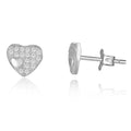 Free Shipping Jewelry Diamond Stud Ear Rings Double Heart Shape Chandbali Earrings