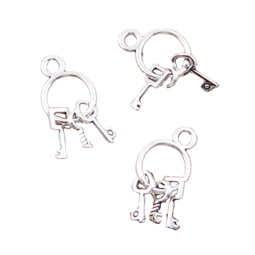 Charms bunch of Keys 26x12mm Tibetan Silver Color Pendants Antique Jewelry Making DIY Handmade Craft