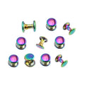 Custom Logo Double Side Magnetic Snaps Solid Brass Nickle Double Cap Rivet Studs for Leather Craft