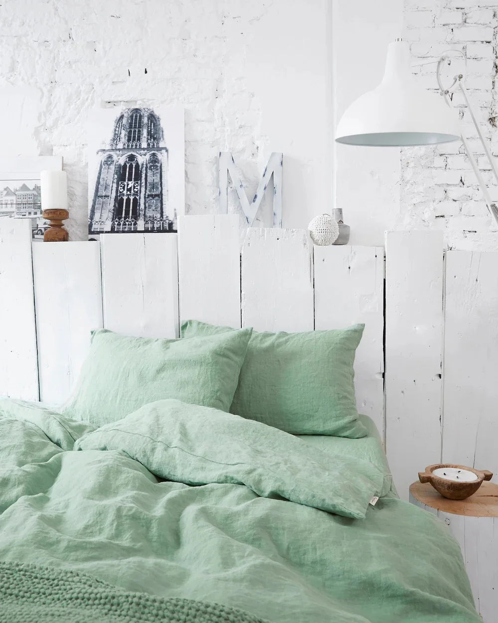 Sage Green Hemp Bedding Set Manufacture Hemp Fabric Duvet Cover Set Bedding 100% Organic Hemp Quilt Bedding Set