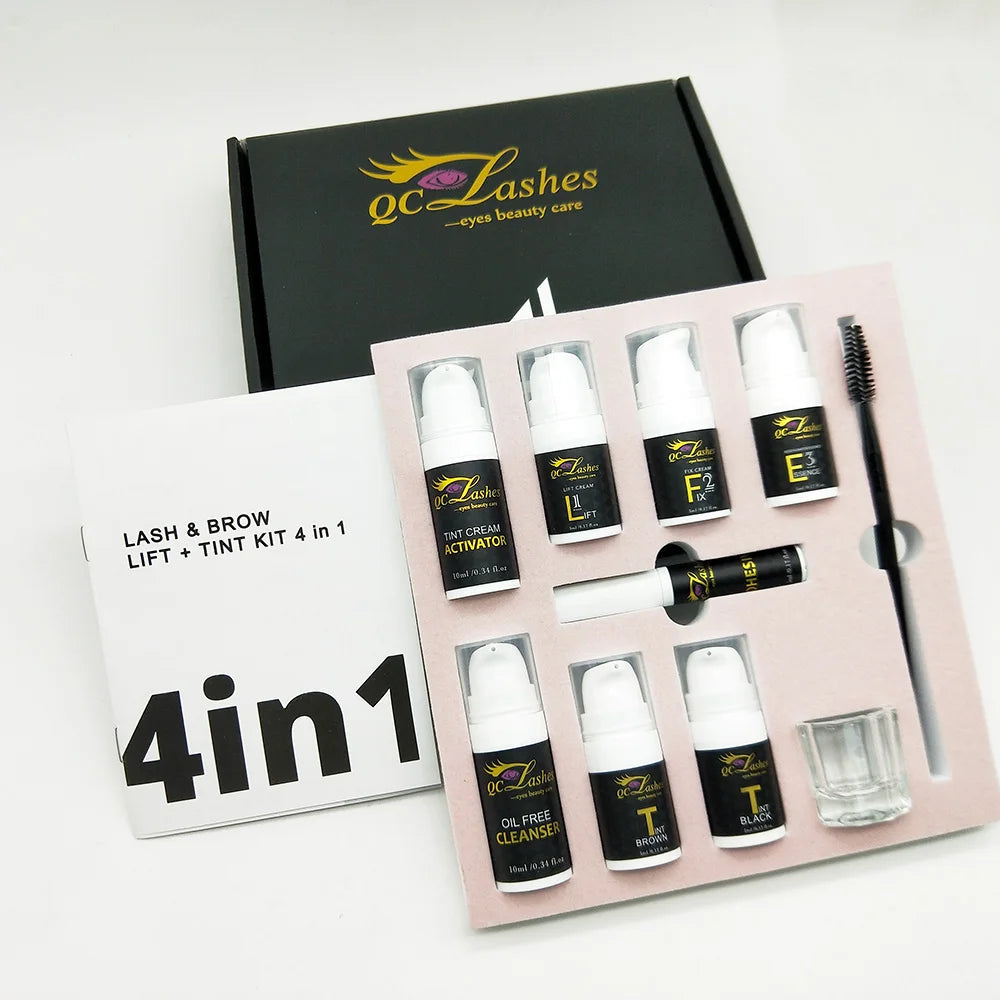 Eyelash and Brow Lift Glue Kit Private Label Lashlift Lotions Professional Henna Brow Eyelash Perming Kit With Lash Lift