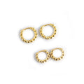Promotion Simple Round Earrings 18K Gold Plated Silver Cute 925 Silver Beads Earrings Fine Jewelry for Women
