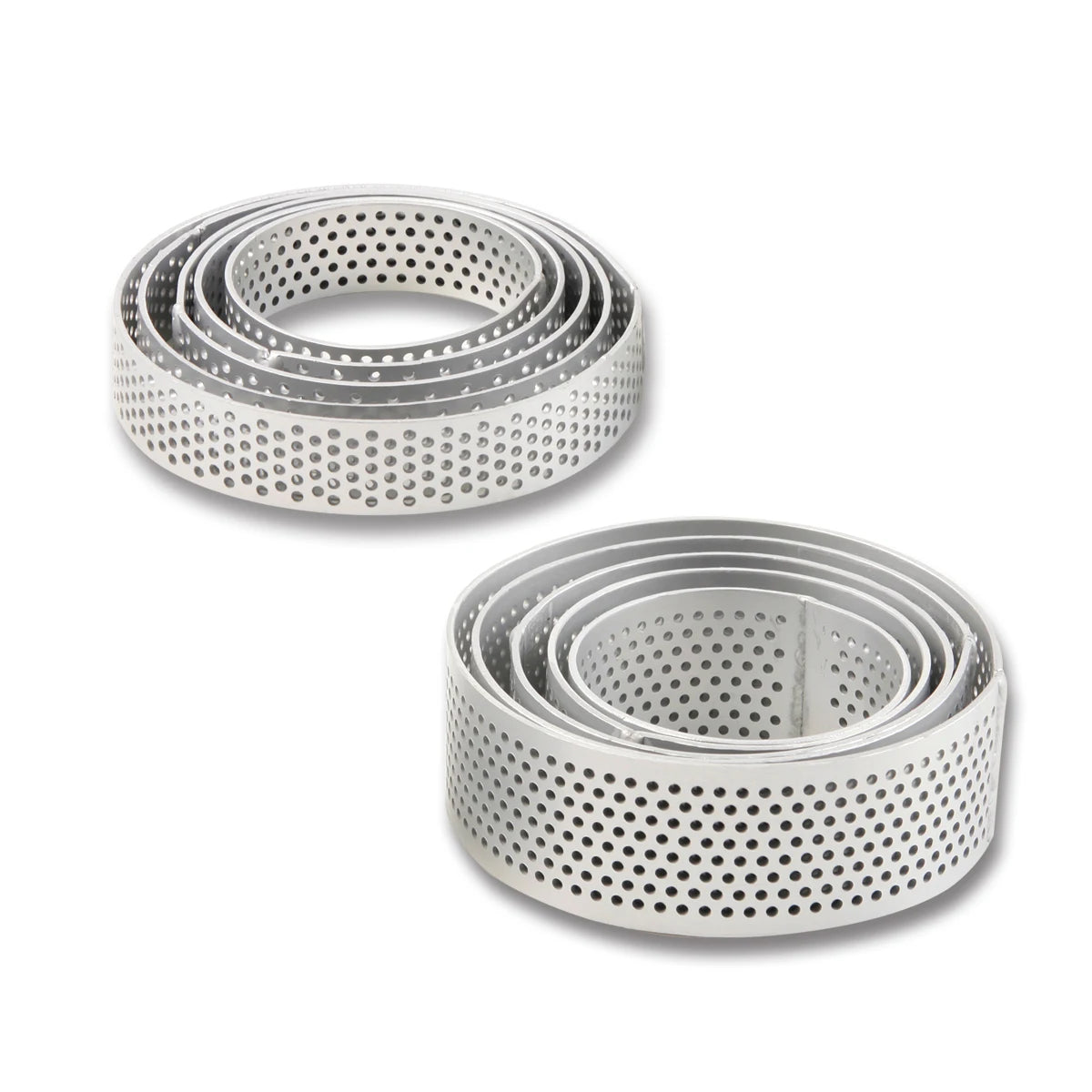 6~10cm Perforated Cake Circle Aluminum Mousse Jelly Circle Height 3.5cm  Customized Baking Utensils