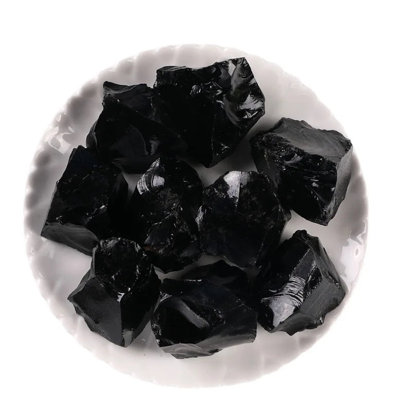 Bulk Raw Obsidian Stone Rough Crystal Stone Tumbled Crushed Energy Rocks Crystal Jewelry Healing Jade Gravel Chakra Stone