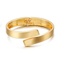 Fashion Minimalist Bangle Bracelet Gold Plated Chunky Asymmetric Opened Cuff Bracelet for Women