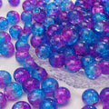 8mm 10mm Glass Beads Wholesale Two Tone Gradient Glass Crack Beads for Jewelry Making
